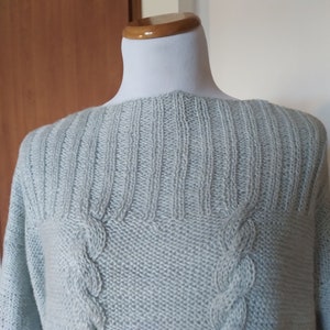 Silver wool blend sweater #385