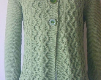 Salbei Baumwollmischung Cardigan Nr. 233