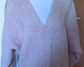 Pink wool blend sweater #356