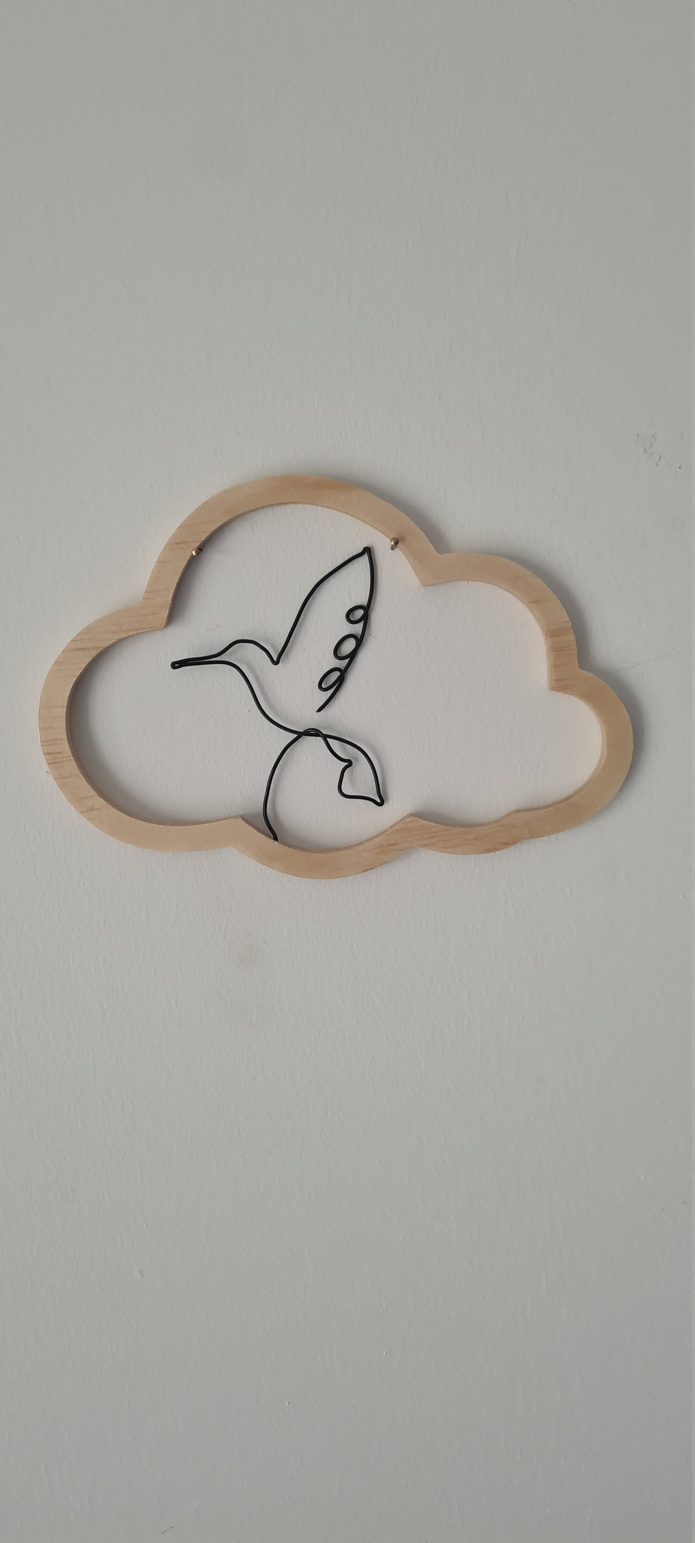 Oiseau en Fil d'aluminium Noir