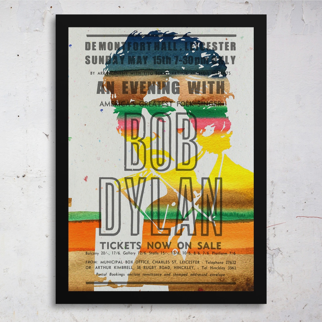 Bob Dylan Live Concert Tour Poster Graphic Print Etsy UK