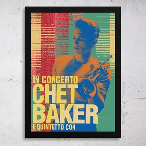 Chet Baker Concert Poster Graphic Print