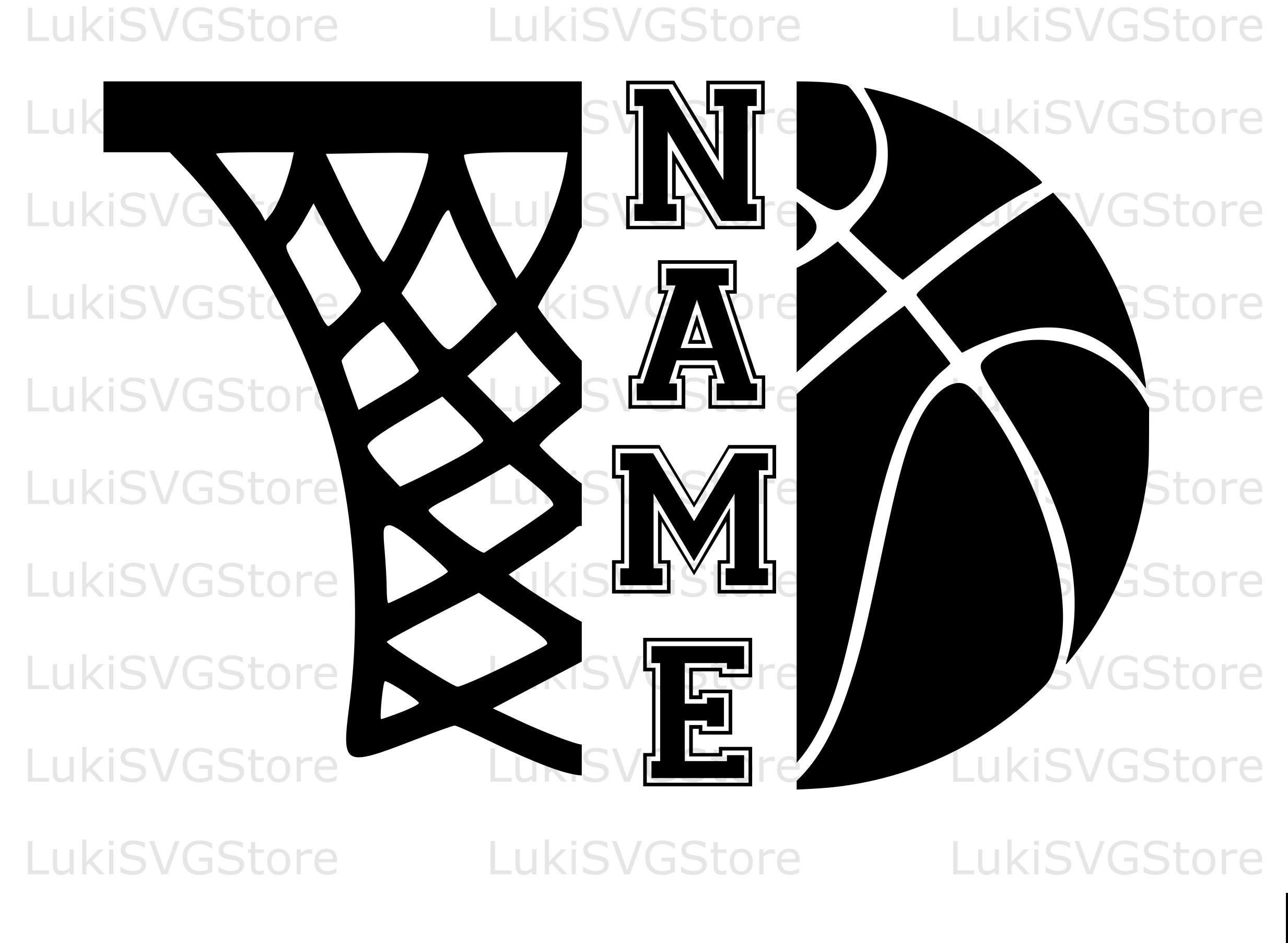 Basketball Svg Name Template Basketball Player Svg Etsy
