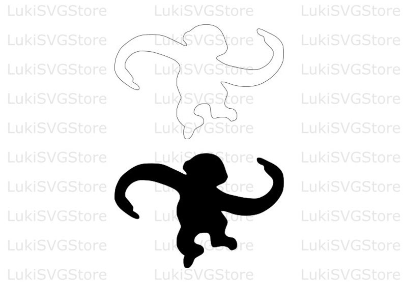 Monkey in Barrel SVG DXF PNG Laser Cricut Silhouette Cuttable Etsy