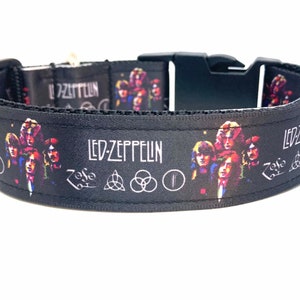 Led Zeppe Lin Dog Collar Zepp Elin Rock Dog Collar Etsy Canada
