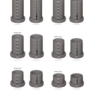 May include: A product display featuring several gray cylindrical containers labeled "Mythic Vault" with varying peg configurations. Below, a ring with the text "RING (30 variants)" and another with "RING (10 variants)".