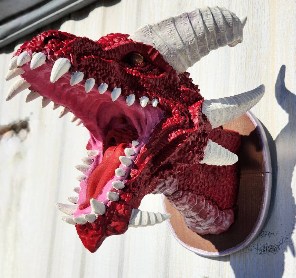 Dragon Head Trophy Wall Mount Etsy