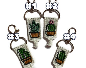 Cactus Succulent Handmade/Handwoven Keychains