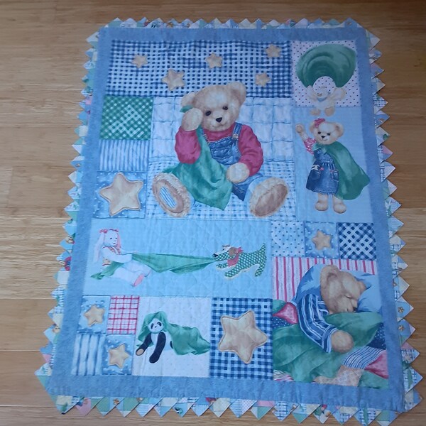 Blue Jean Teddy Etsy