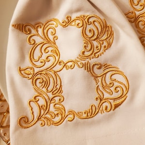 Elegant Monogram Font (Letter &#39;B&#39;), Machine Embroidery, Wedding Napkin Font, Personalized Holiday Gift