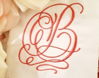 Monogram Embroidery Letter B, Elegant Embroidery Design, Embroidery Font Design File, Wedding Embroidery Font, Machine Embroidery Design