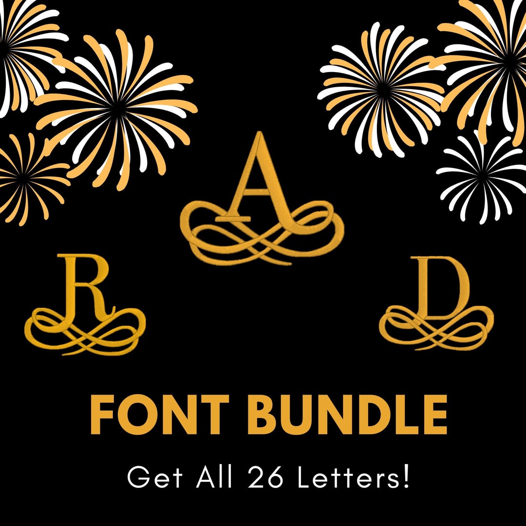 Machine Embroidery Design | Elegant Monogram Letters - All 26 Letters ...