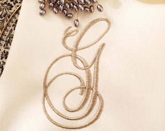 Monogram Embroidery Letter G, Elegant Embroidery Design, Embroidery Font Design File, Wedding Embroidery Font, Machine Embroidery Design