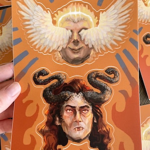 Good Omens | crowley aziraphale ineffable husbands | stickers | saninmint