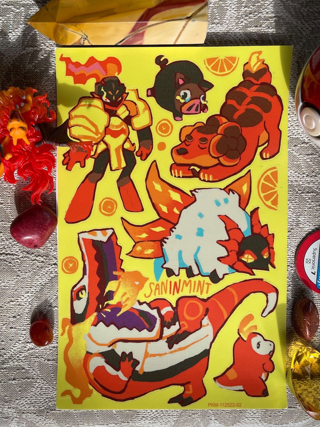 Pokemon Vinyl Stickers | Fuecoco Skeledirge Aramarouge Volcarona ...