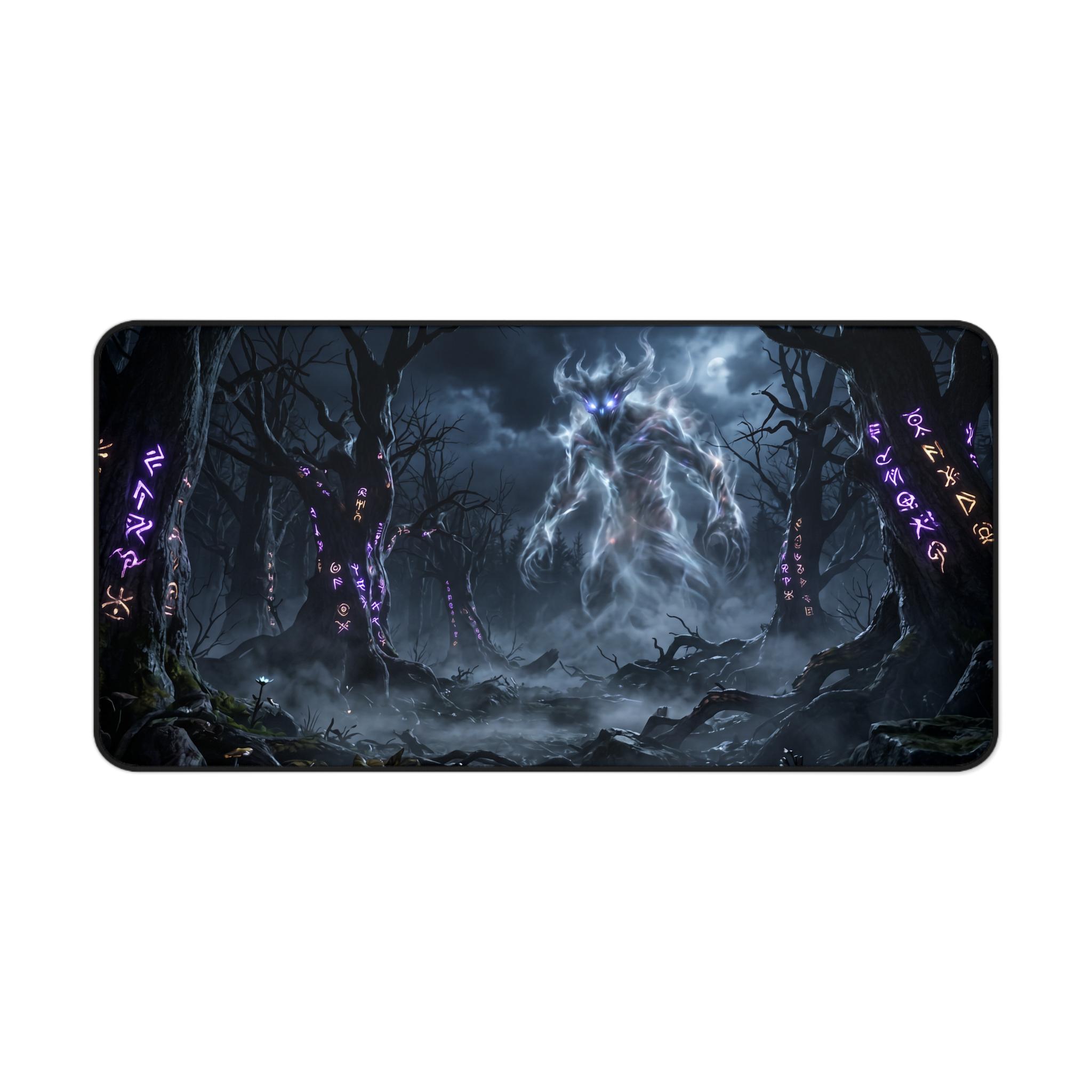 Wraith Table Mat Dark Forest Wraith Desk Mat | Haunted Rune Gaming Deskpad - Etsy