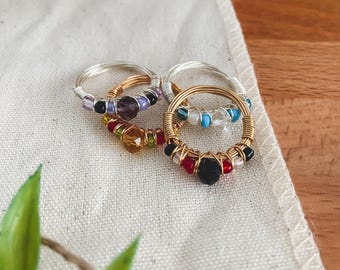 wandavision beaded rings | wanda, vision, agatha, pietro