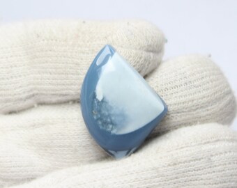 Attractive Owyhee Blue Opal Stone For Jewelry Making Blue Owyhee Opal semi Precious Owyhee Blue Opal Cabochon Loose Gemstone 15ct