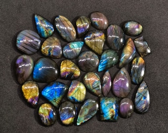 Bmulti Fire Labradorite Cabochon Labradorite Gemstone Natural multi Fire Labradorite Wholesale Lot Labradorite Healing Cabochon Mix Shape