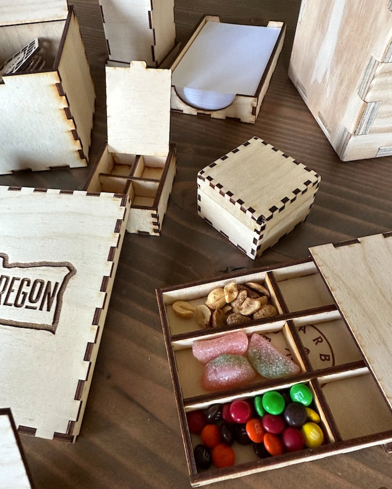 3D Box Builder svg design generator dxf laser cnc cad custom Laser Cut