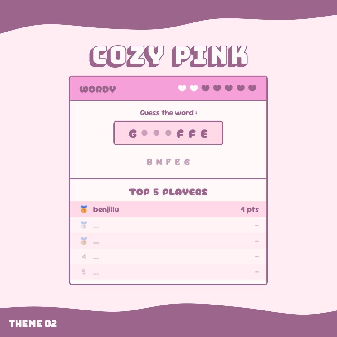WIDGET Wordy for Twitch and Youtube | Word Guessing Game Compatible ...