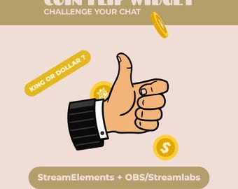 WIDGET Coin flip game for Twitch | OBS & Streamlabs compatible
