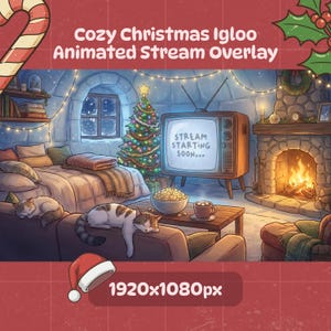 Cozy Christmas Winter Igloo | Streaming Overlay Pack