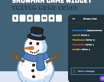 Snowman Game WIDGET for Twitch | Compatible with OBS and Streamlabs