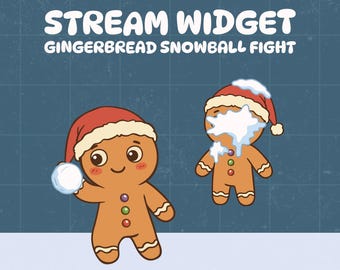 WIDGET Gingerbread Snowball Fight for Twitch | OBS & Streamlabs Compatible