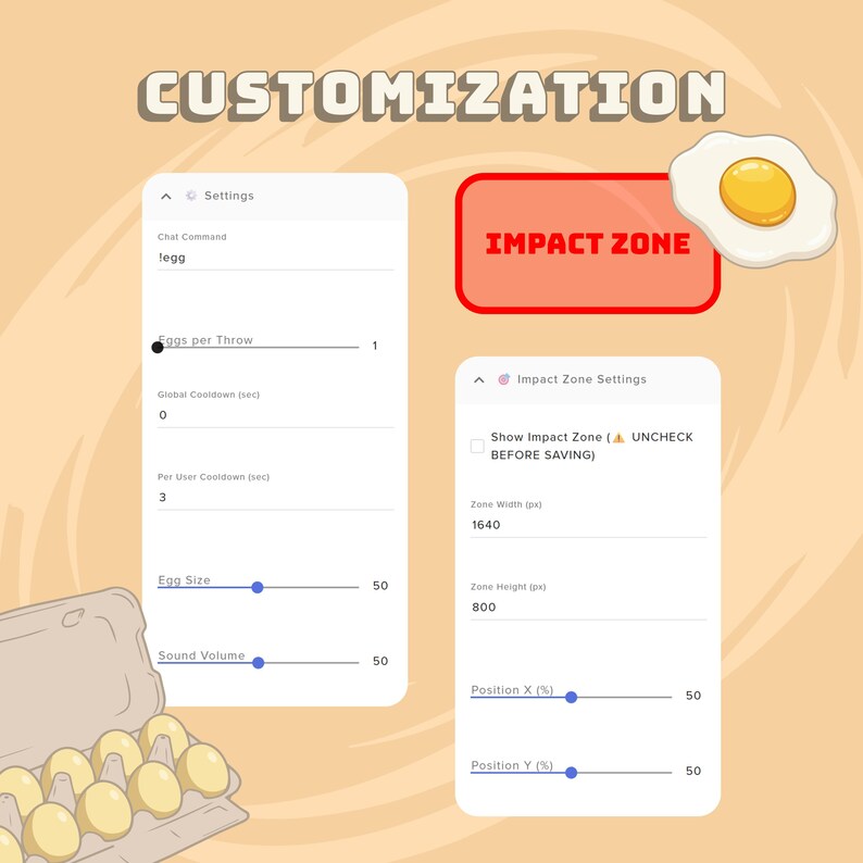 WIDGET Throwable Egg for Twitch and Youtube | Compatible With OBS ...