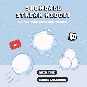 WIDGET Snowball for Twitch and YouTube | Compatible with OBS & Streamlabs