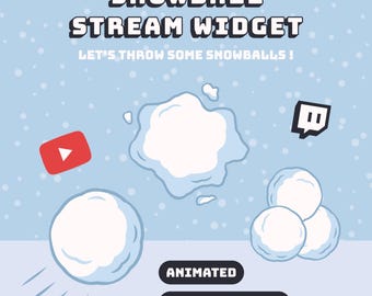 WIDGET Snowball for Twitch and YouTube | Compatible with OBS & Streamlabs
