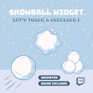 WIDGET Snowball Twitch | Compatible with OBS & Streamlabs