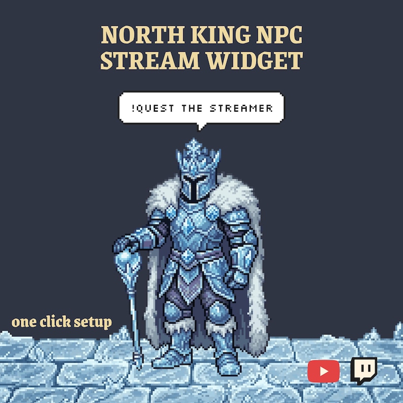 North King NPC Stream Widget for Twitch and Youtube | Compatible With ...