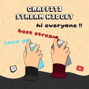 Graffiti-widget för Twitch och YouTube | Kompatibel med OBS och Streamlabs
