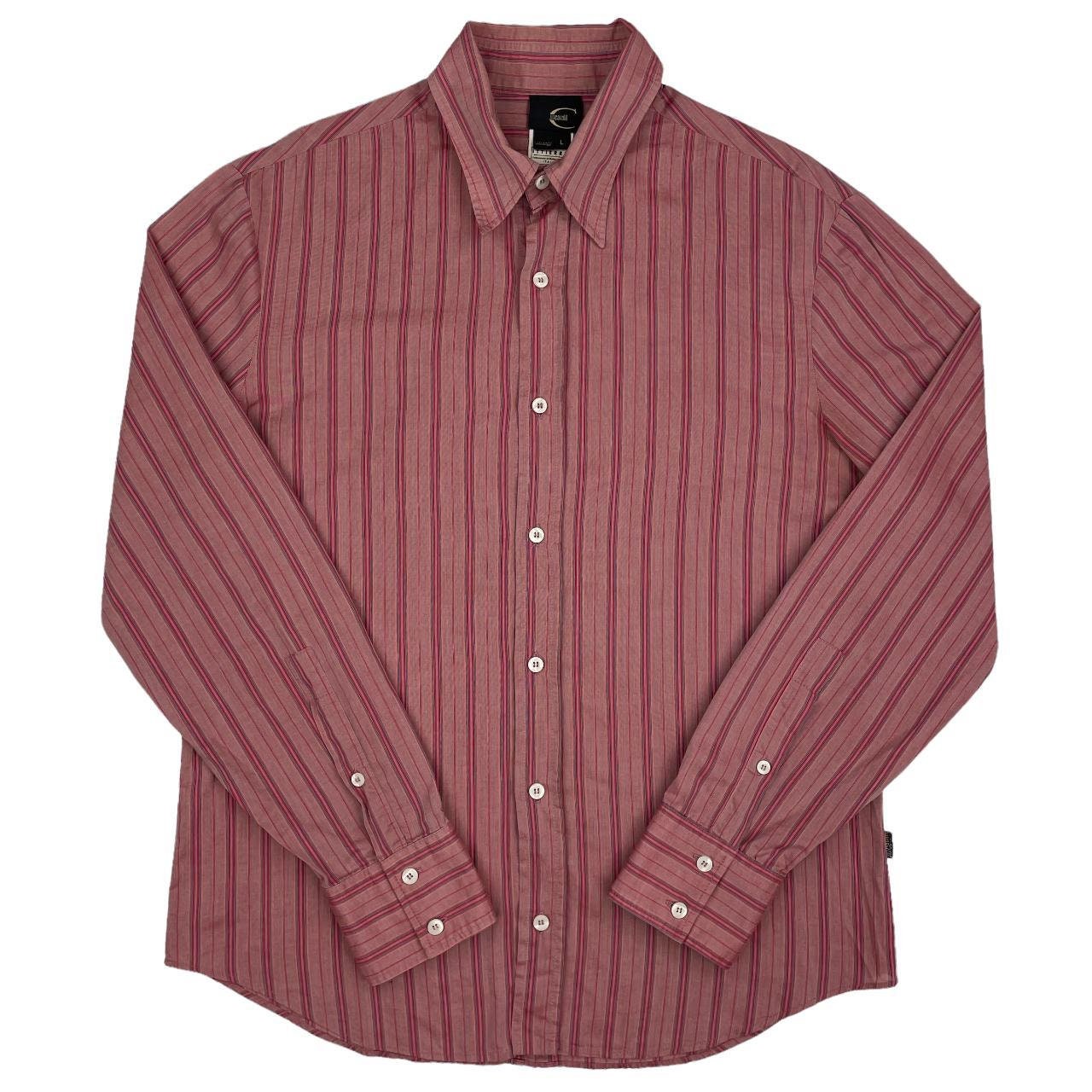 bijvoeglijk naamwoord Afm Ondoorzichtig Vintage Just Cavalli Ittierre Striped Shirt Long Sleeve Button - Etsy
