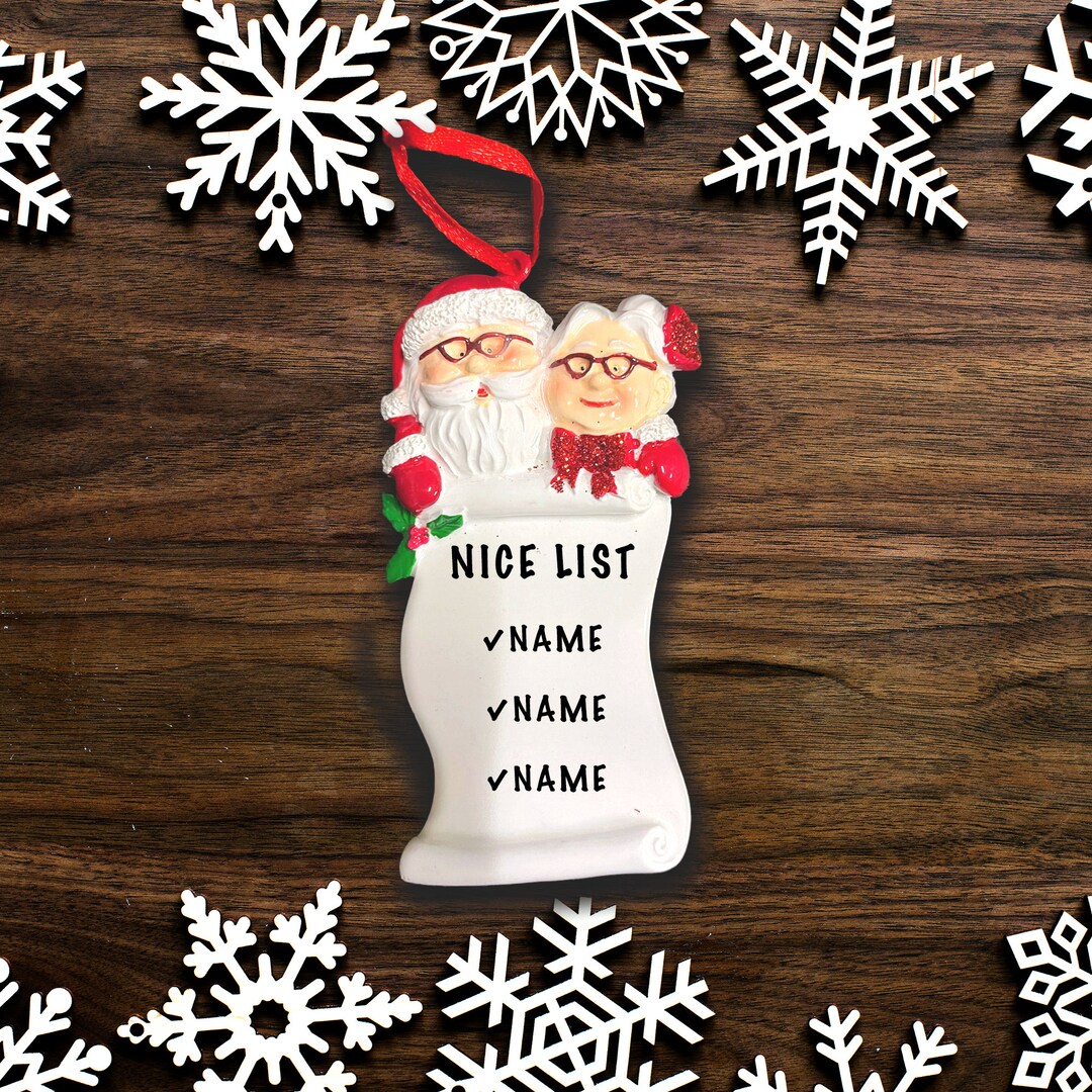 2023 Personalized Christmas Tree Ornament Mr. & Mrs. Claus Etsy