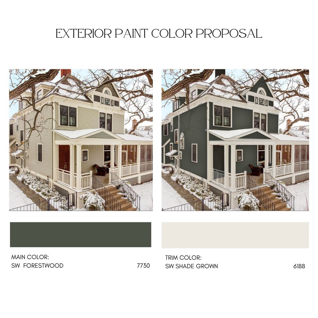 Exterior Design Paint Selection Package | Paint Palette for You Home's ...