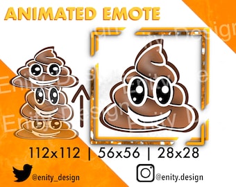 Animated Twitch Emote Poop Jumping | Jumping poop twitch emote | Animated emote | Funny twitch emote | Cute emote | Instant donwload