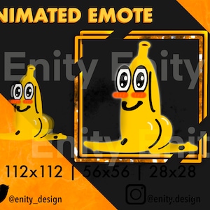 Animated Twitch Emote Banana Booty | Jelly Booty Banana twitch emote | Animated emote dance | Funny twitch emote  | Instant donwload |