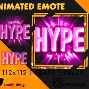 Geanimeerde Emote Pink Hype | Twitch HYPE emote | Streamer emote | Roze Emote | Glow Geanimeerde Emote | Geanimeerde Emote Cute | Direct downloaden