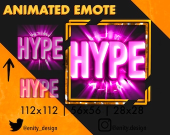 Animated Emote Pink Hype | Twitch HYPE emote | Streamer emote | Pink Emote | Glow Animated Emote | Animated Emote Cute | Instant download