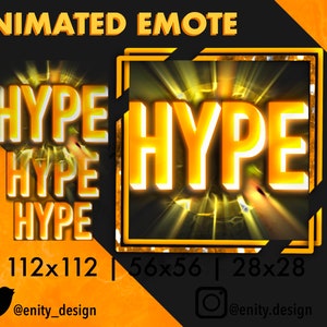 Animated HYPE Emote Gold | Gold Orange Emote | Twitch Hype emote | Animated Twitch Emote | Instat download | Streamer Emote | Youtube Emote