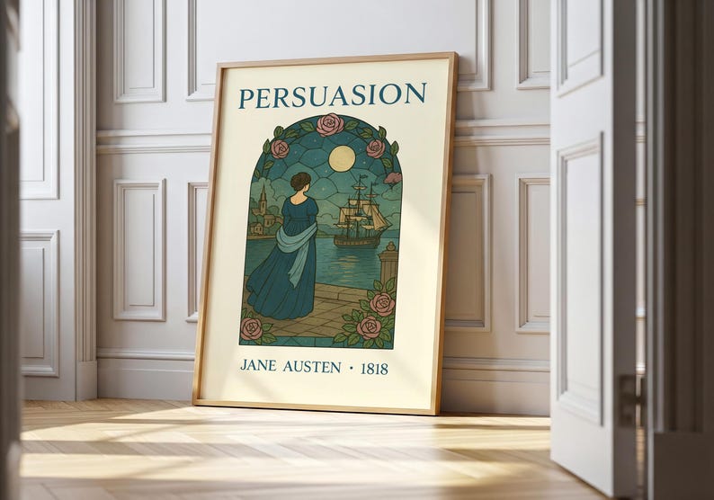 Persuasion Jane Austen Art Print | Regency Literature Wall Art ...
