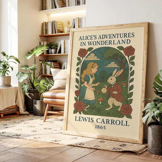 Alice’s Adventures in Wonderland Print | Lewis Carroll 1865 | Vintage Book Art