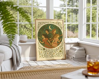 Midsummer Night's Dream Art Print | Enchanted Forest Illustration