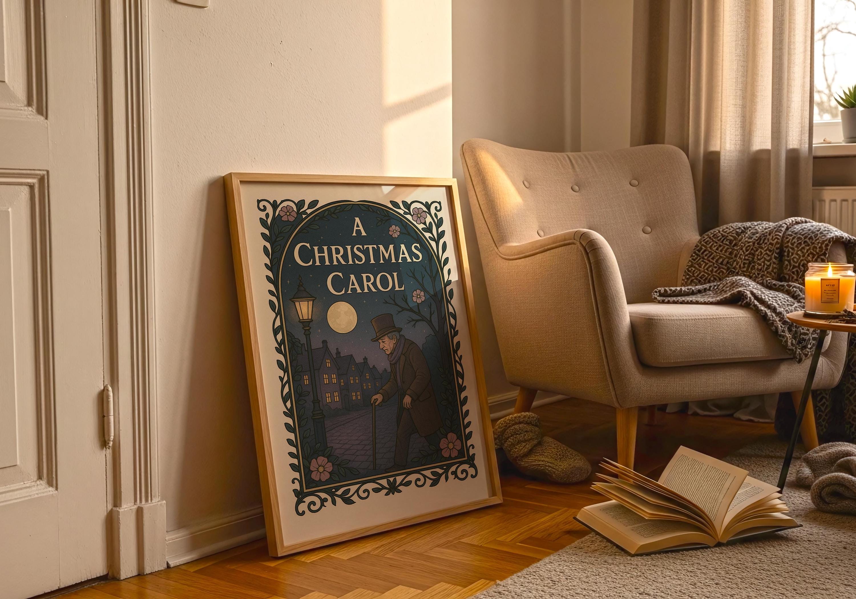 A Christmas Carol Art Print Charles Dickens, Victorian Decor Etsy