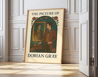 The Picture of Dorian Gray Print | Oscar Wilde | Gothic Literature Wall Art | Dark Academia Poster