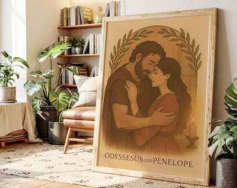 Odysseus and Penelope Art Print: Greek Mythology Love Story