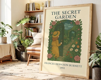 The Secret Garden Art Print | Frances Hodgson Burnett Poster | Whimsical Classic Wall Art
